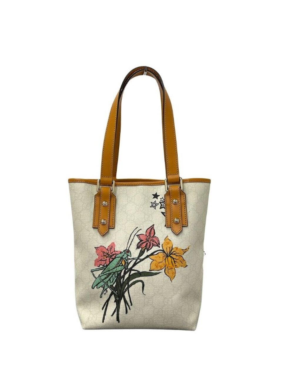 Gucci Bag GG Plus Handbag White Orange